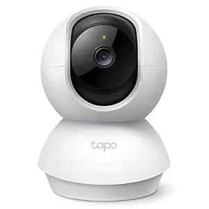 Tapo TP-Link C200 360° 2MP 1080p Full HD Pan/Tilt Home Security Wi-Fi Smart Camera| Alexa Enabled| 2-Way Audio| Night Vision| Motion Detection| Sound and Light Alarm| Indoor CCTV White